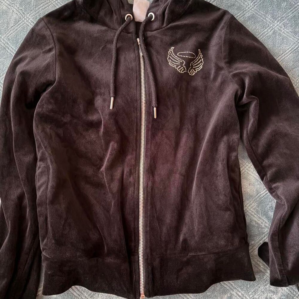 Unbranded Women's Black and Brown Hoodie